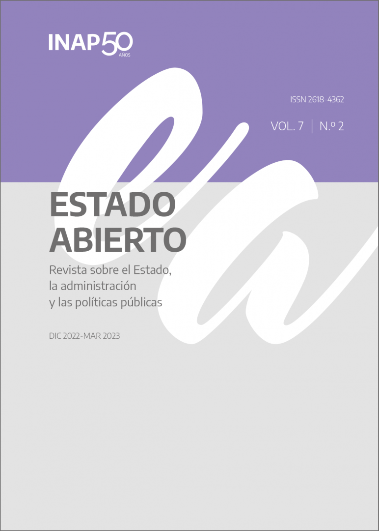 Portada Estado Abierto Volumen 7 Nro. 2