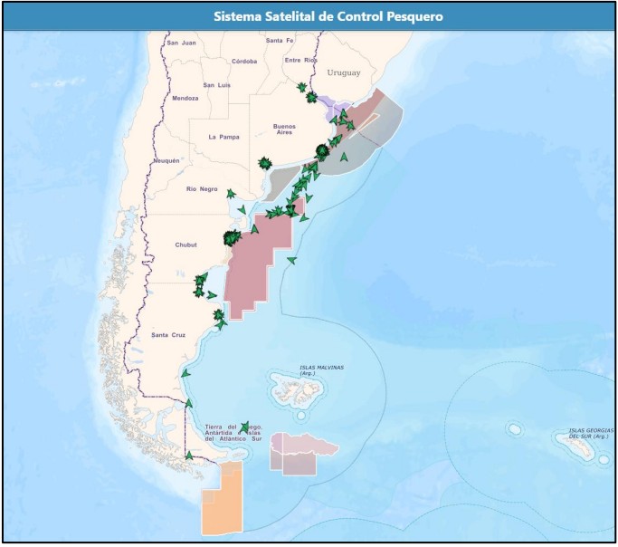 Posicionamiento de la flota pesquera nacional correspondiente al día 05 de diciembre de 2025. Imagen2