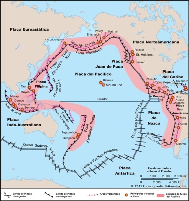 Figura 4: Cinturón de fuego del Pacífico