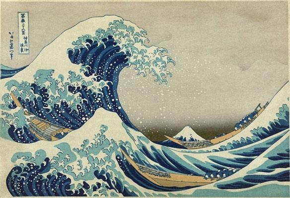 Figura 1: Grabado “La gran ola de Kanawaga", del artista japonés Katsushika Hokusai