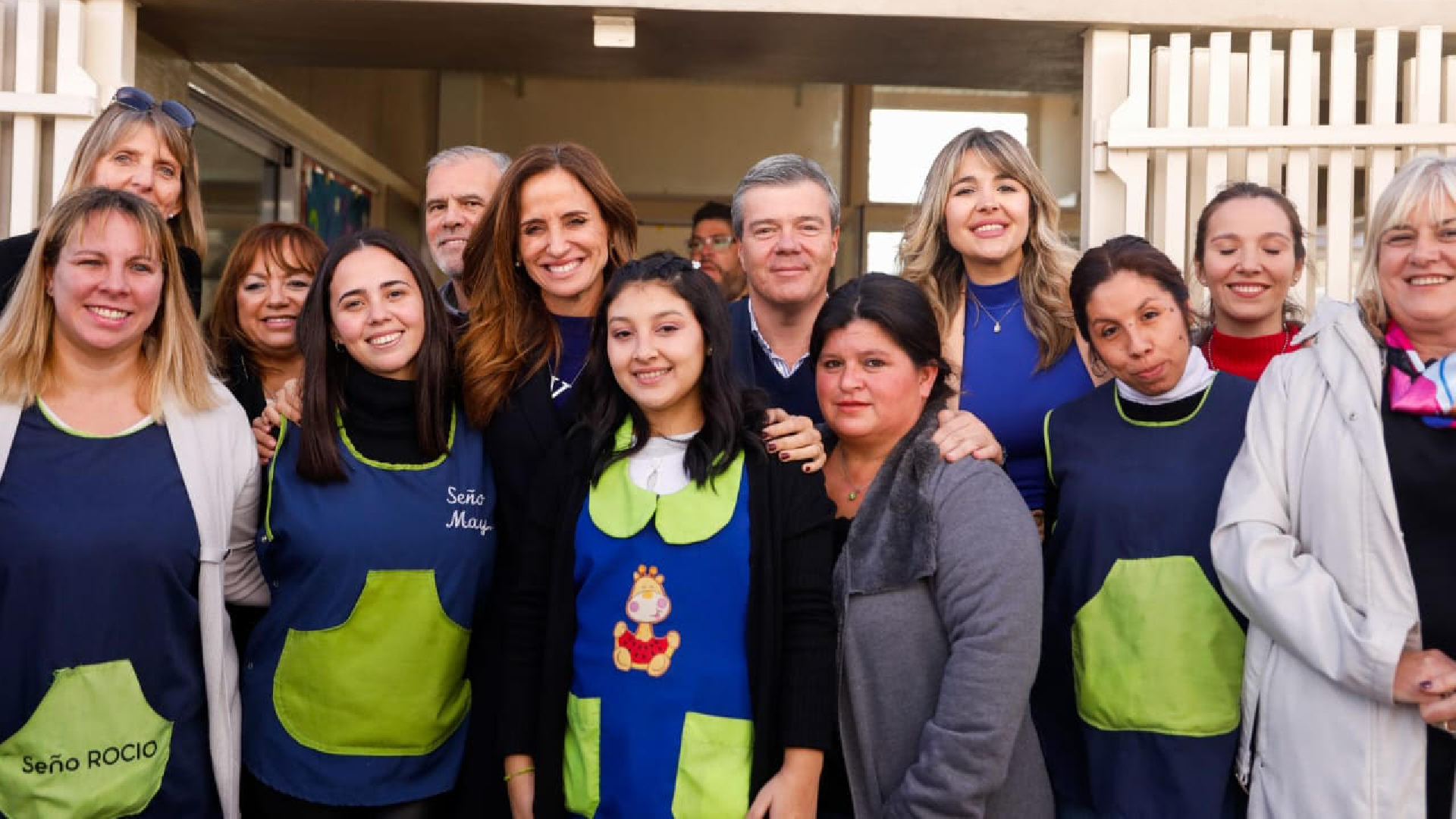 La ministra Victoria Tolosa Paz, junto a autoridades de la SENAF y funcionarios municipales y provinciales, inaugurado en Centro de Desarrollo Infantil de Realicó. 