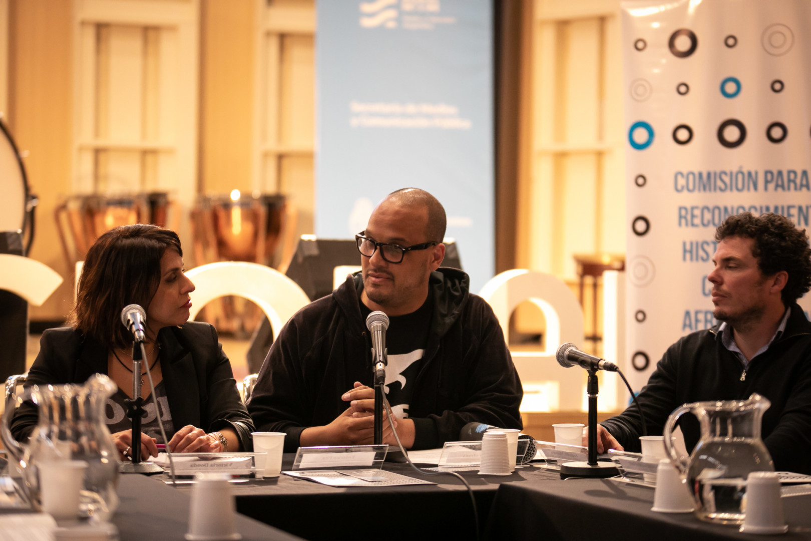 Federico Pita hablando en la presentación de las Memorias del Encuentro Nacional.