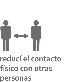 Reducí el contacto con otras personas