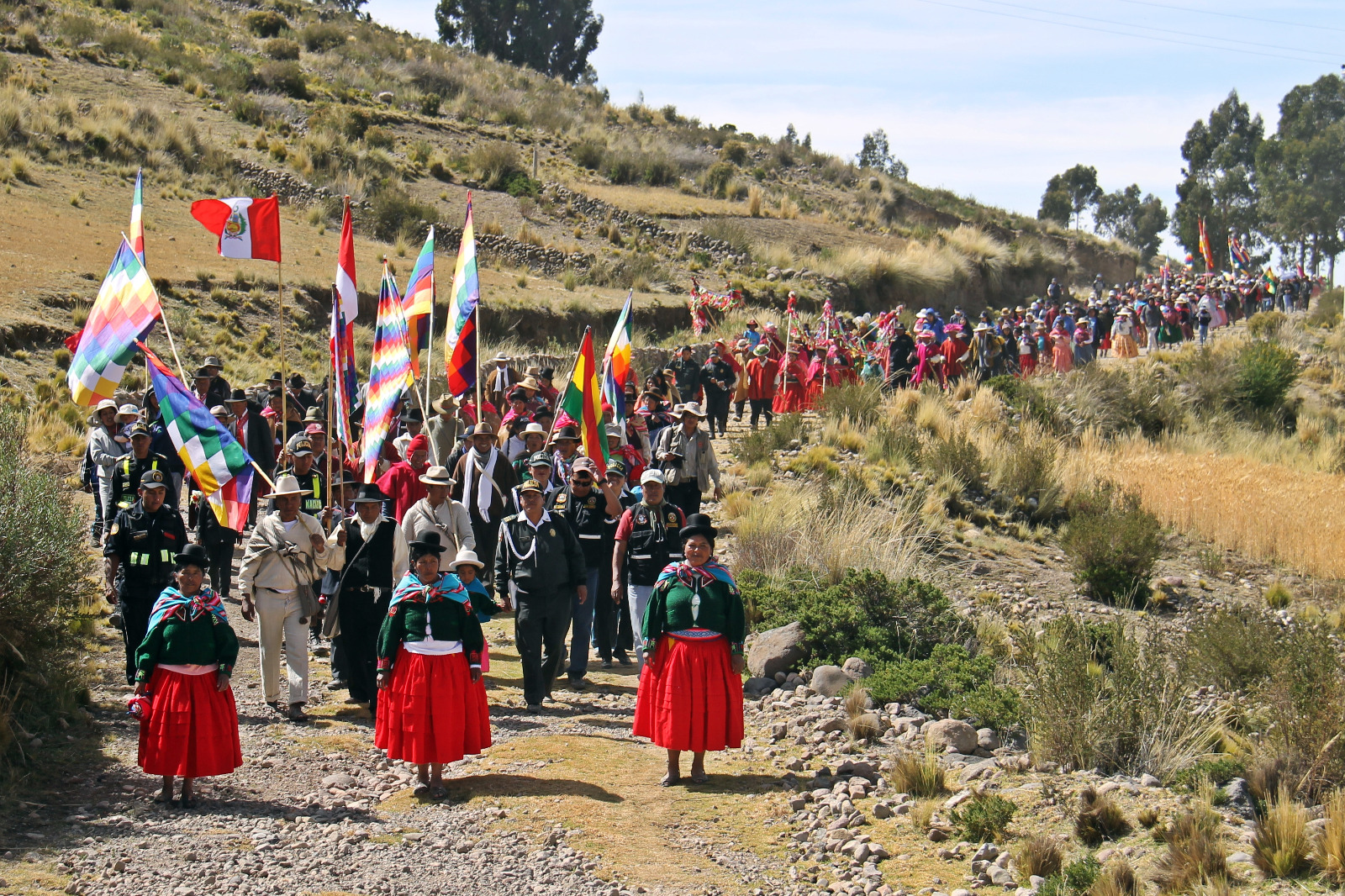 Caminata internacional de 2017 por el Qhapaq Ñan, en la región de Puno, Perú.