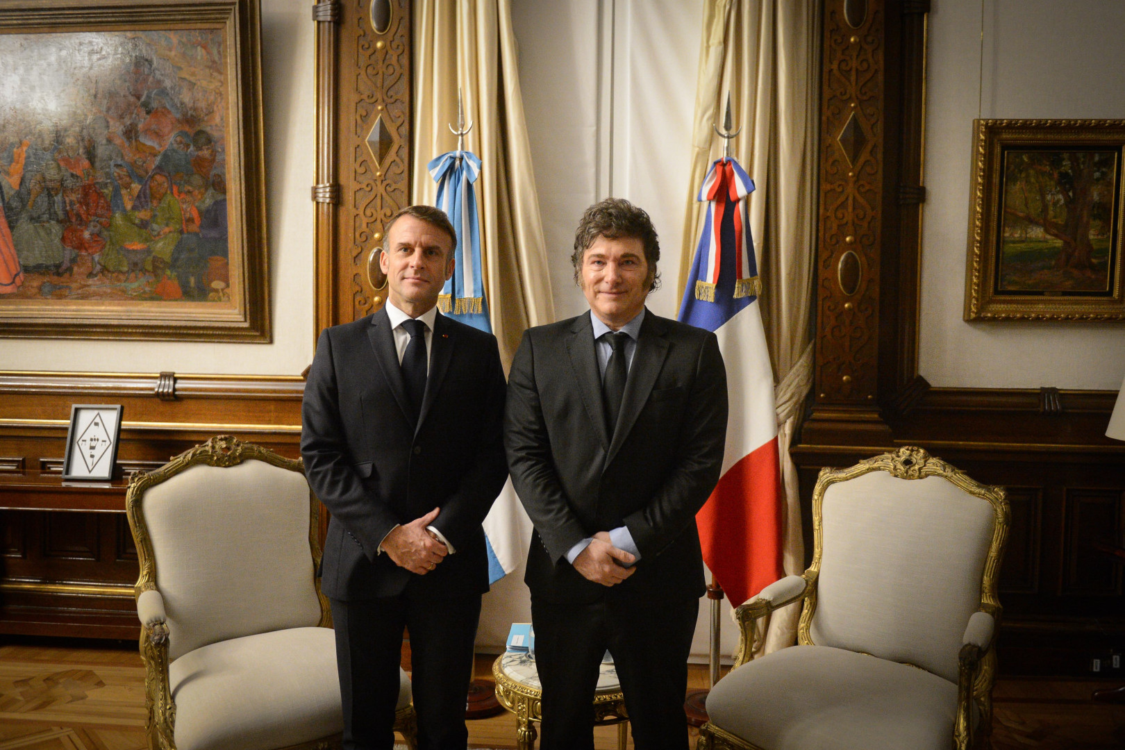 17 de noviembre de 2024 Javier Milei recibió al Presidente Emmanuel Macron