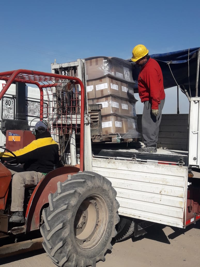 Donación de alcohol a Formosa, San Juan y Tucumán