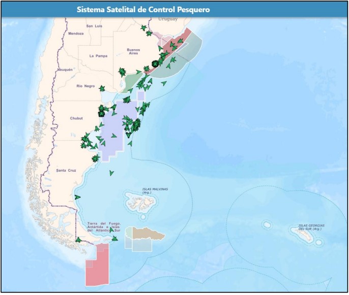 Posicionamiento de la flota pesquera nacional correspondiente al día 27 de marzo de 2026. Imagen2