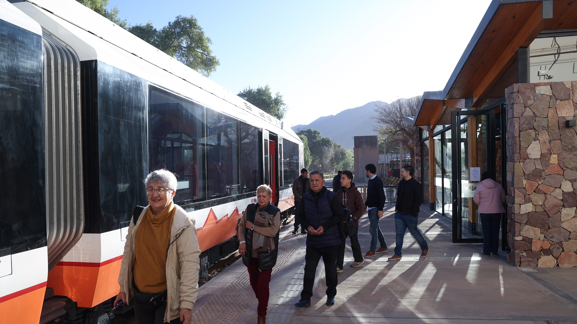 pasajeros subiendo al tren