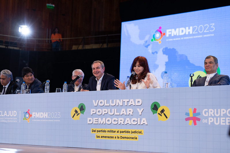 La vicepresidenta en la mesa del Grupo de Puebla: “Voluntad popular y democracia: Del partido militar al partido judicial, las amenazas a la democracia”