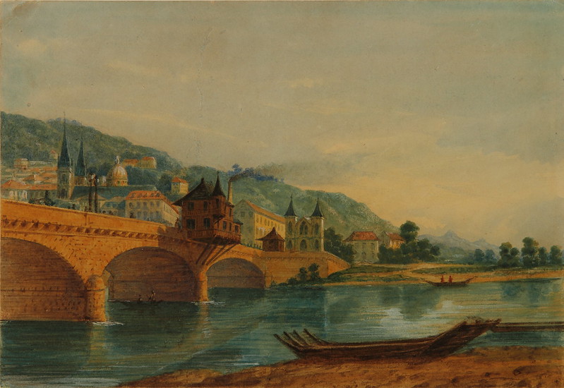 “Paisaje (Suiza)”. Acuarela sobre papel. Colección Museo Nacional de Bellas Artes.