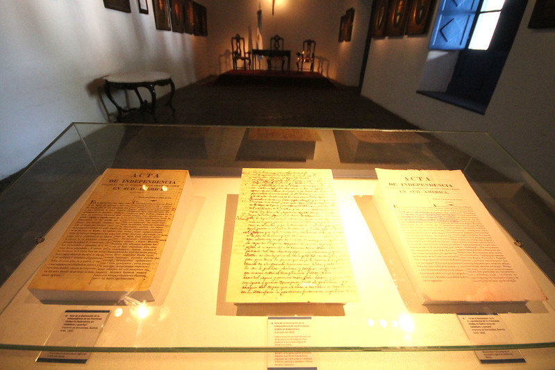 Copia histórica del Acta de la Independencia, exhibida en la Casa Histórica de Tucumán