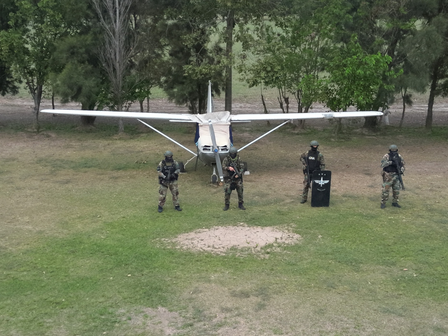 Imagen del operativo publicada por Gendarmería Nacional