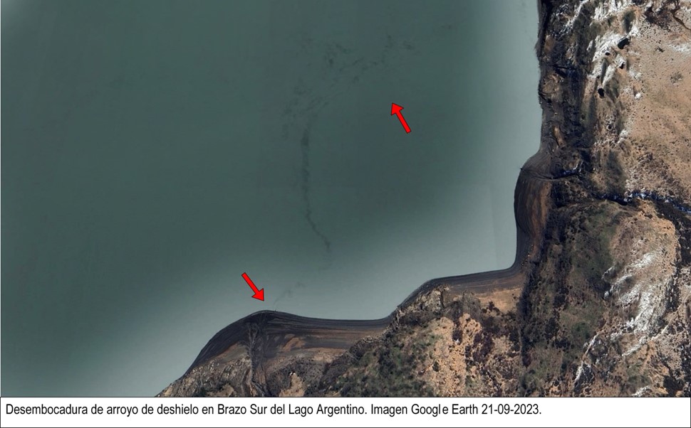 Imagen satelital como parte del análisis de situación en el PN Los Glaciares