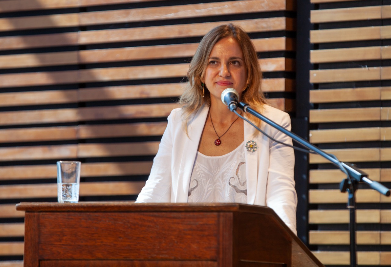 Beatriz de Anchorena en la audiencia pública realizada el 25 de febrero en el Centro Cultural Kirchner