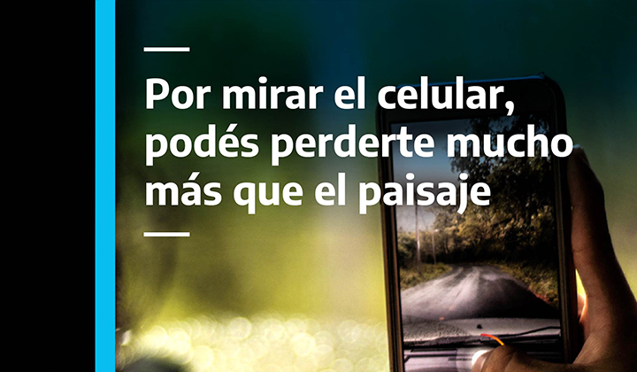 Por mirar el celular, podés perderte mucho más que el paisaje.