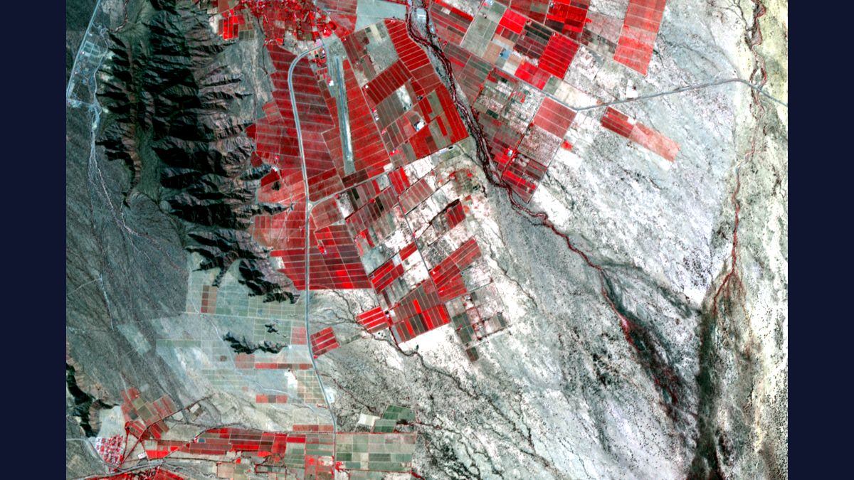 Áreas de cultivo en Chilecito, La Rioja - Terra ASTER - 5 de Octubre de 2015