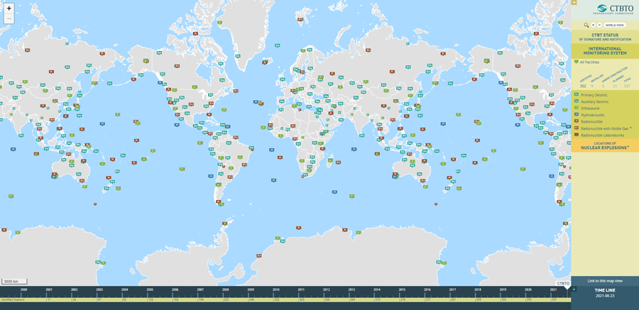 Mapa interactivo del Sistema Internacional de Vigilancia