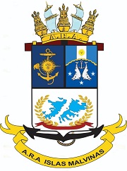 Escudo Aviso ARA "Islas Malvinas"
