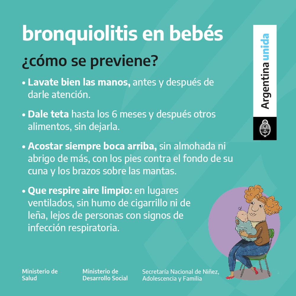 Campaña de prevención de la Bronquiolitis - Placa 1 formato 1:1 para redes sociales