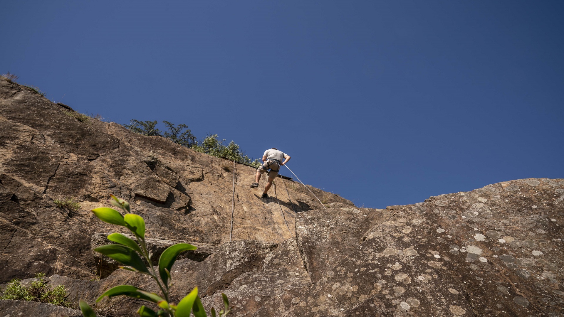 Práctica de rapel en Tandil