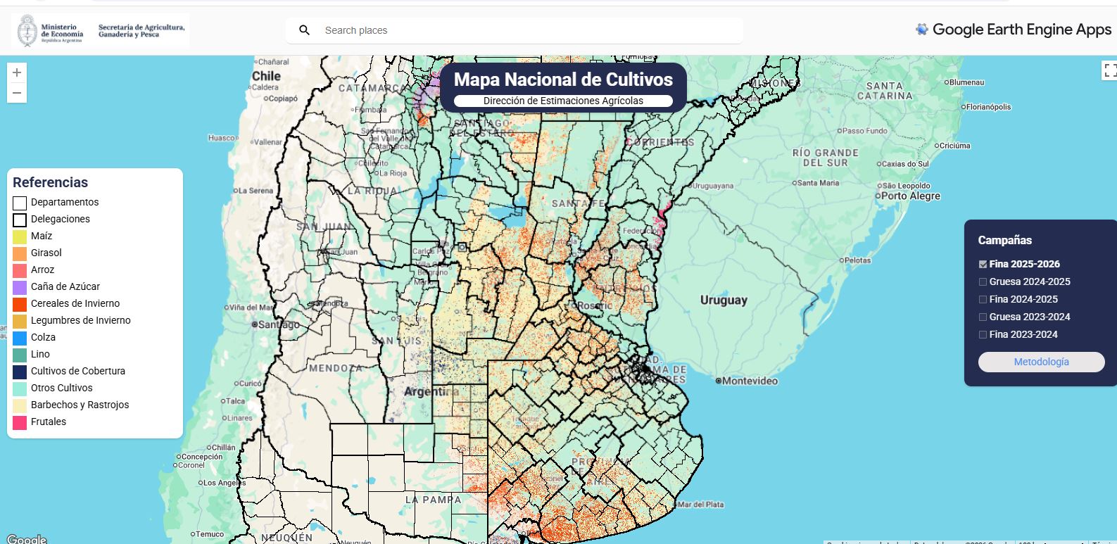Mapa de Cultivos: el Gobierno lanz&oacute; una plataforma digital para analizar la producci&oacute;n agr&iacute;cola en todo el pa&iacute;s
