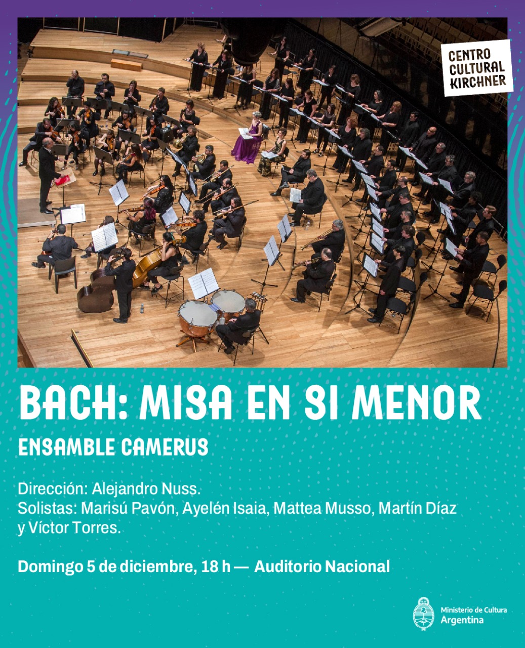 Flyer de la actividad musical Bach: Misa en si menor