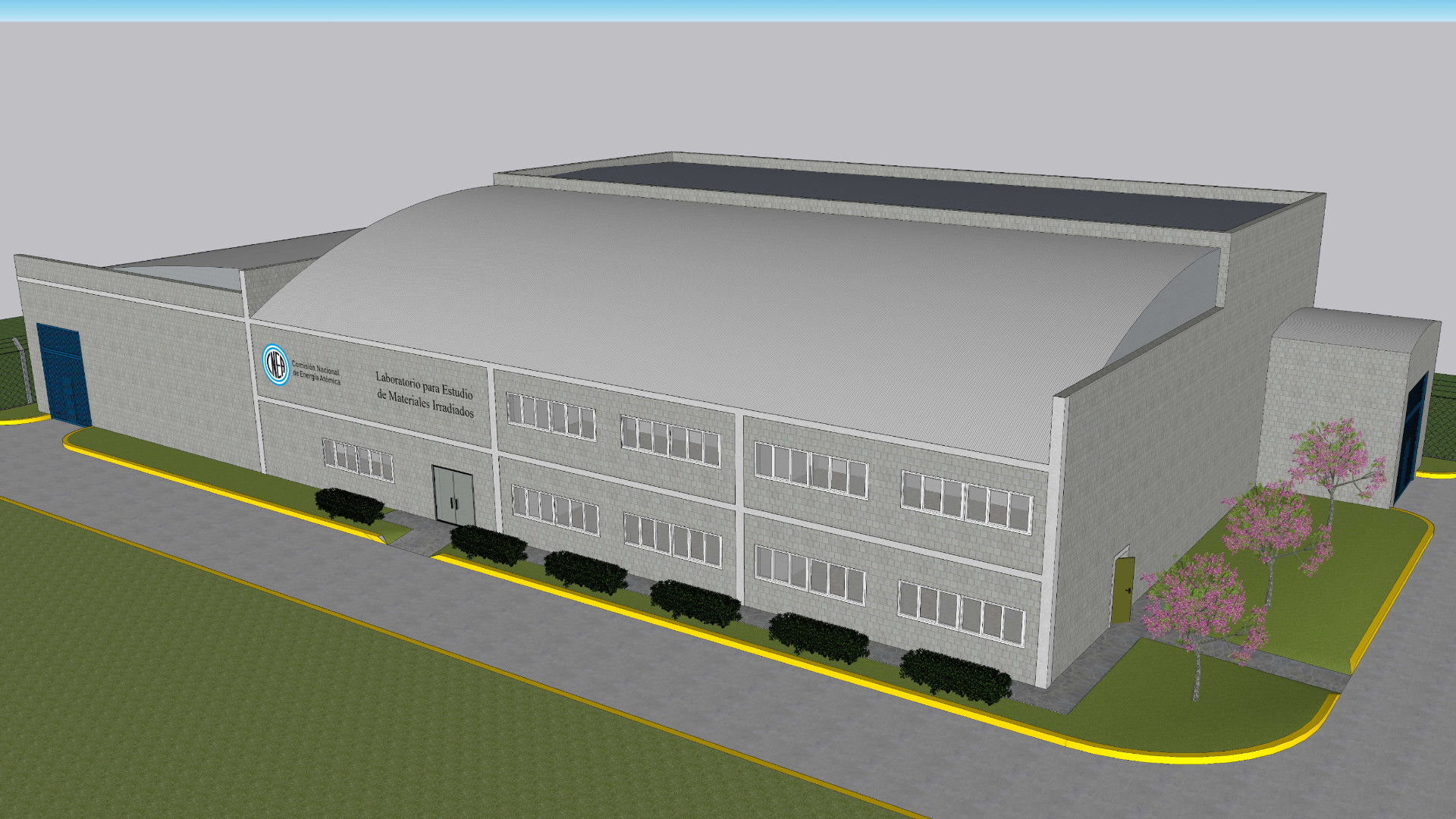 Modelo 3D del futuro edificio del Laboratorio de Estudio de Materiales Irradiados