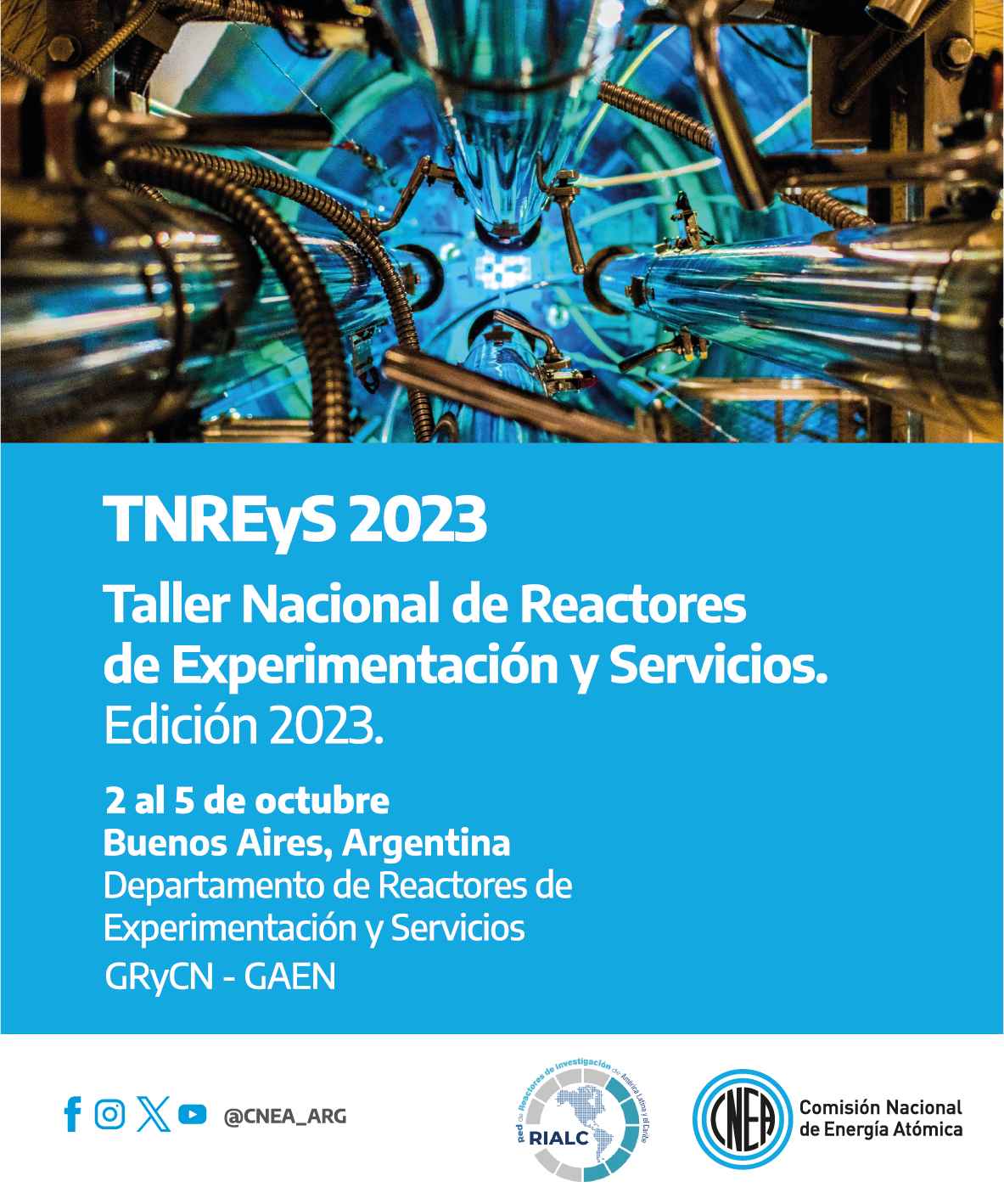 Imagen de promoción del Taller de Reactores de Experimentación y Servicios 2023