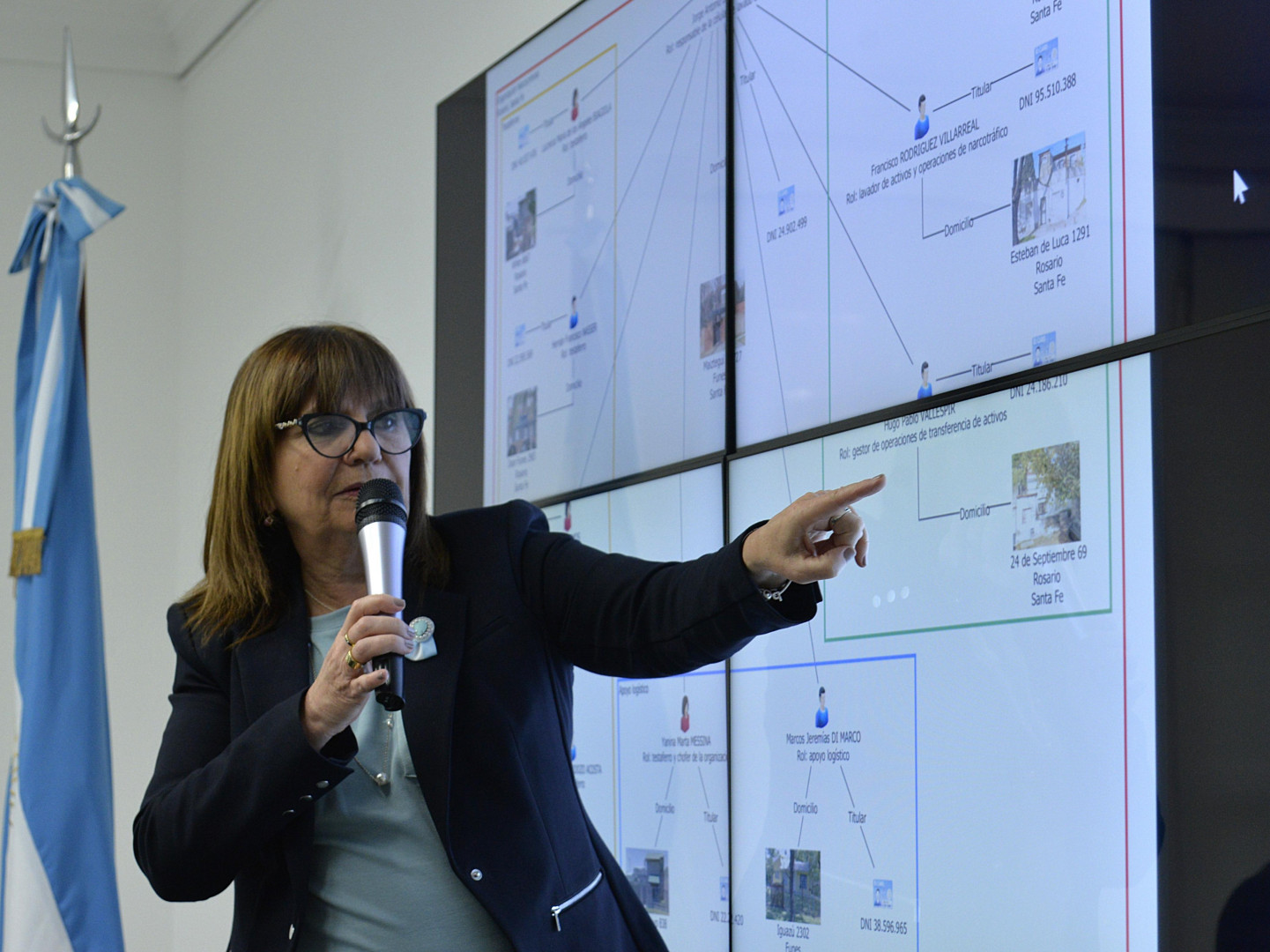 La Ministra Bullrich expuso el desmantelamiento completo de una red narco
