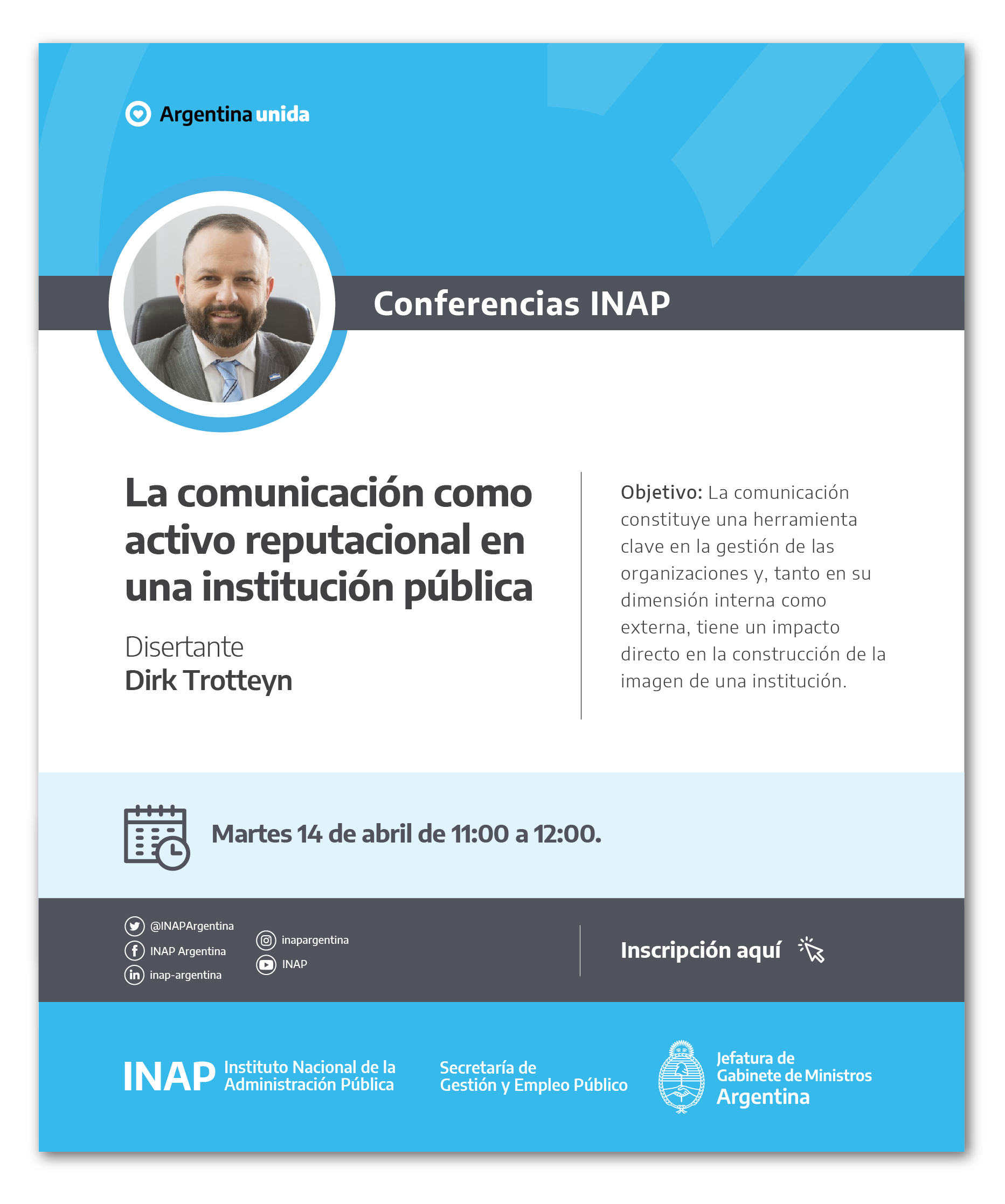 Conferencias INAP: Dirk Trotteyn "La Comunicación como activo ...