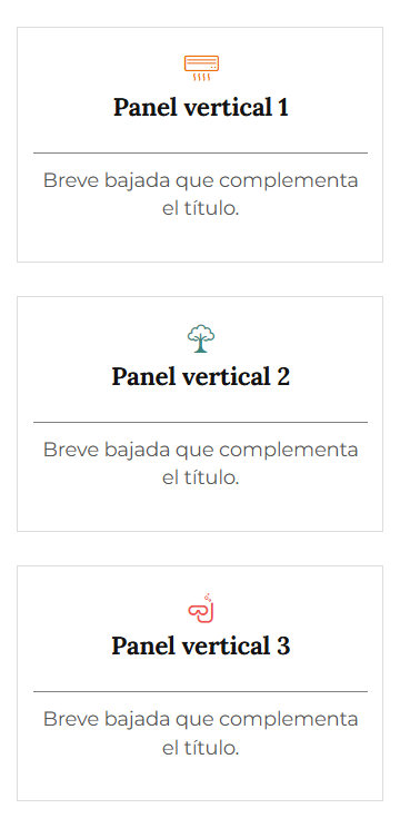 Atajo panel vertical