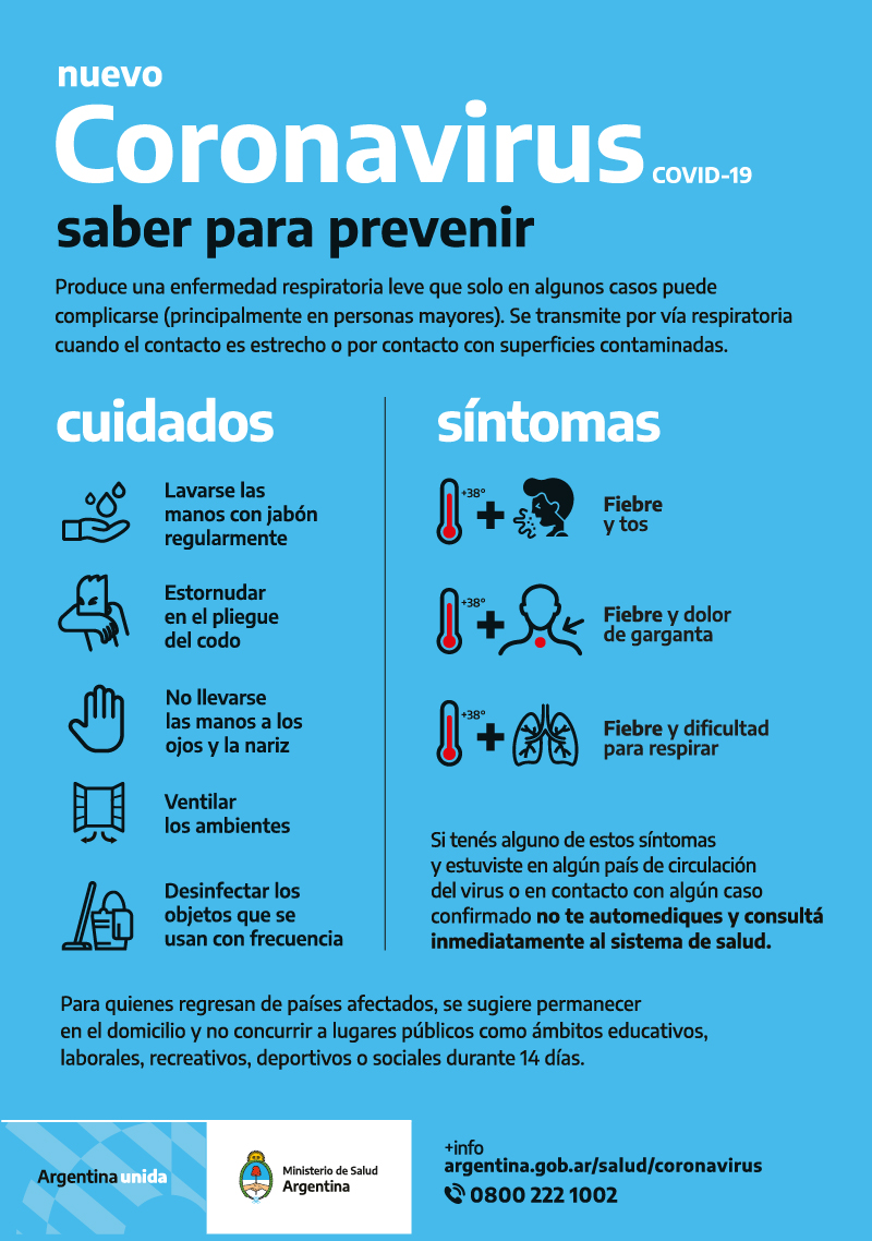 Coronavirus COVID-19 - Cuidados y síntomas | Argentina.gob.ar