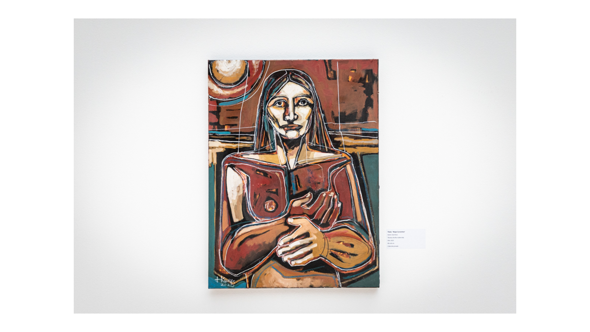 Obra de arte que forma parte de la exposición "Corrientes en Casa Rosada"