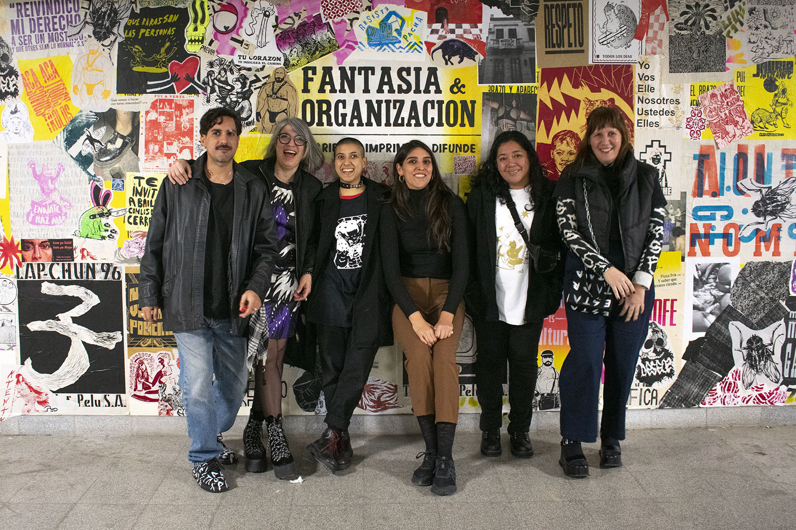 Las y los curadores de “Nocturno”. Foto de Amparo Fernández.