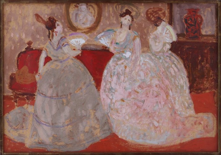 “Deliberando” (1923), de Pedro Figari, es una de las Obras en diálogo del Museo Nacional de Bellas Artes.