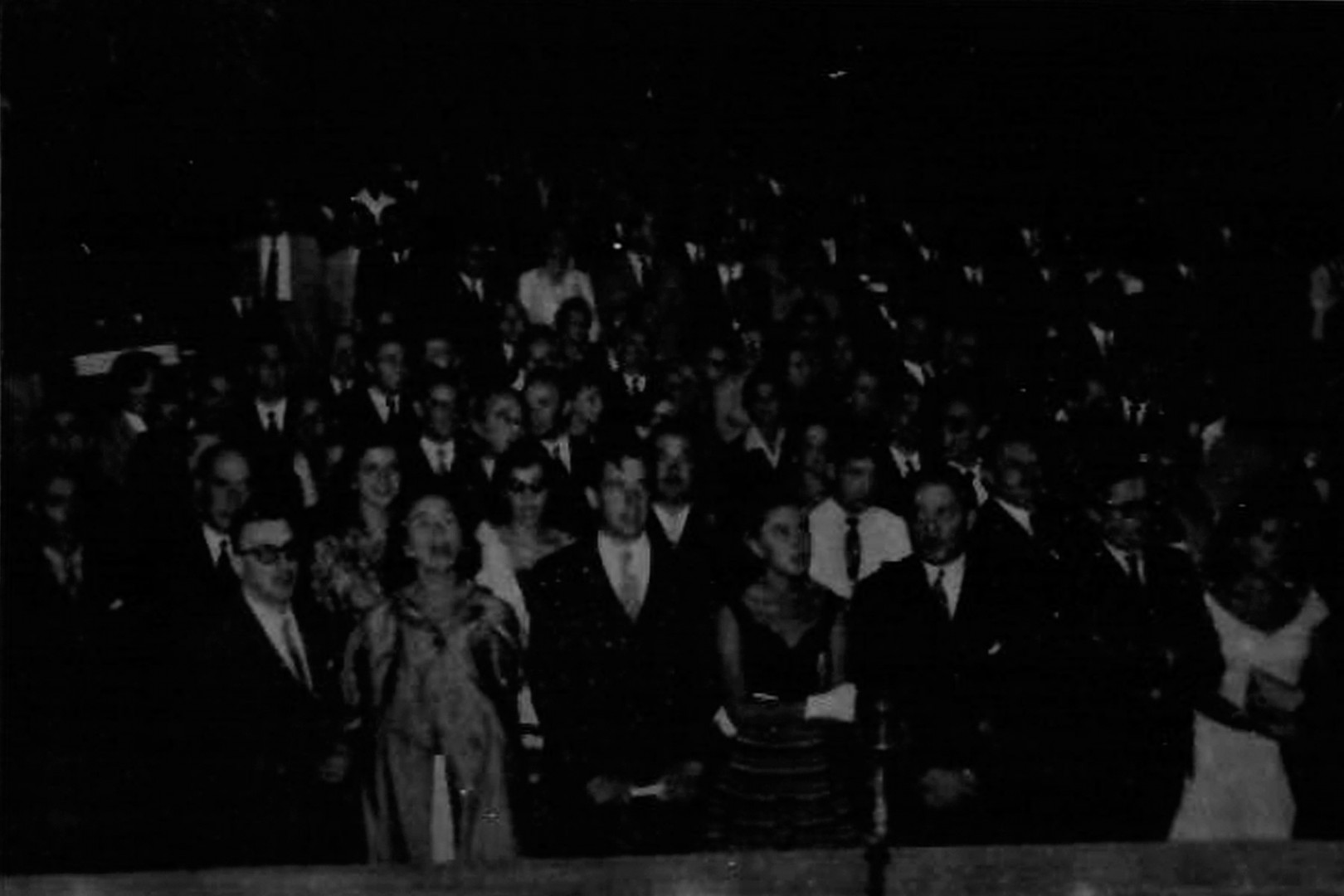 En 1958, festejo de la reciente creación del FNA en el Teatro Caminito.