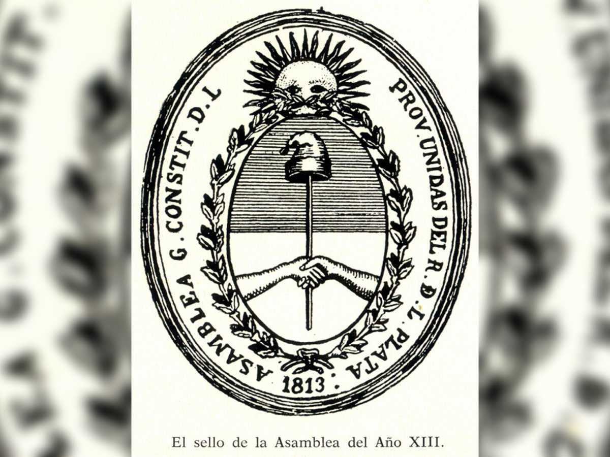 Diseño que llevó a cabo Juan de Dios Rivera, un primo de Túpac Amaru II, a quien se le adjudica la creación del Escudo Nacional.