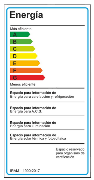 etiqueta de eficiencia energética para vivienda