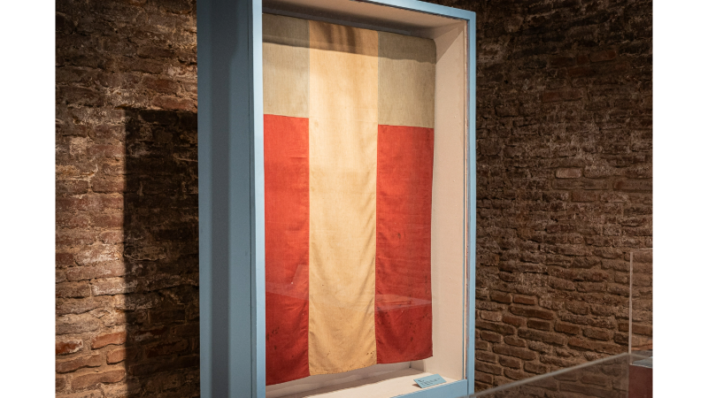 Bandera de la provincia de Entre Ríos en la vitrina