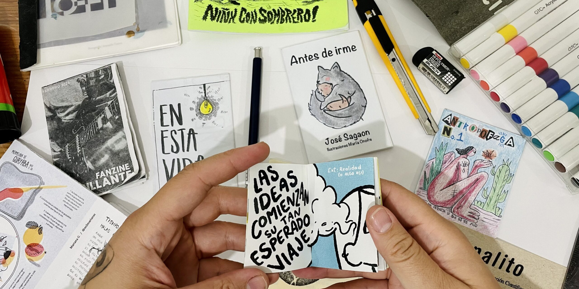 Fábrica de fanzines en la Estancia de Jesús María, en Córdoba.