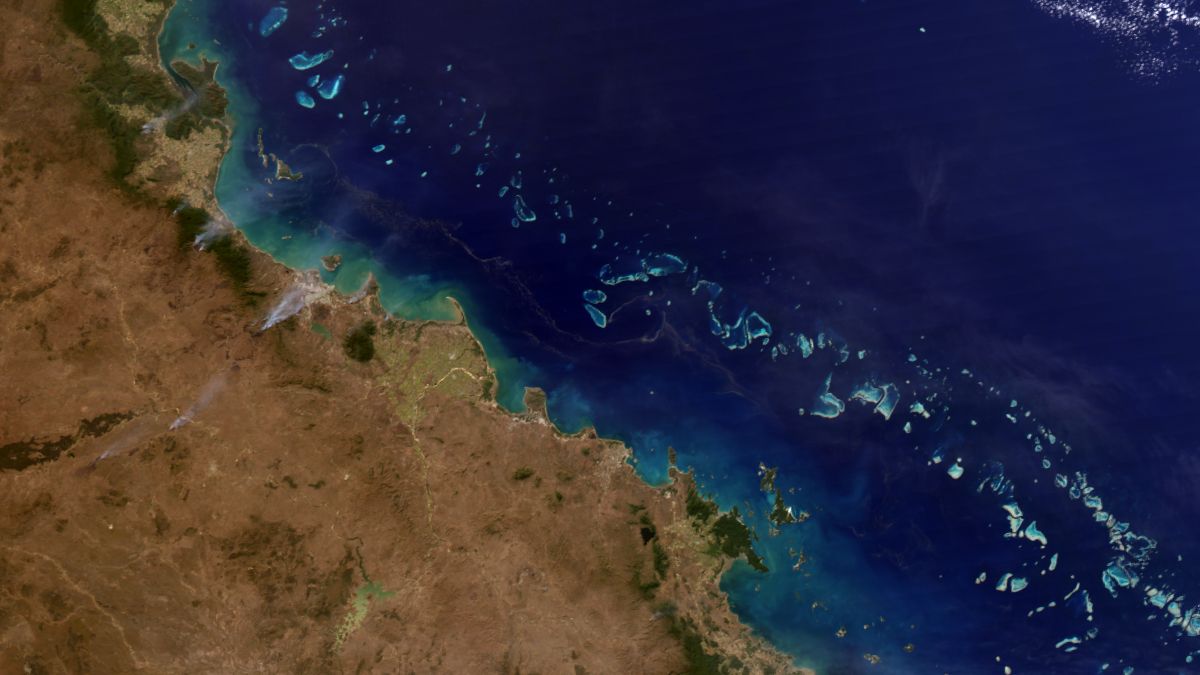 Fitoplancton en la Gran Barrera de Coral, Australia - Aqua MODIS - 9 de Agosto de 2011