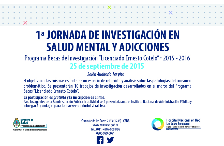 1° Jornada de Investigación en Salud Mental y Adicciones
