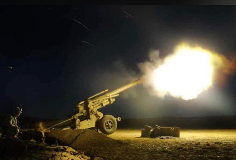 Ejercicios de artillería en San Luis 1