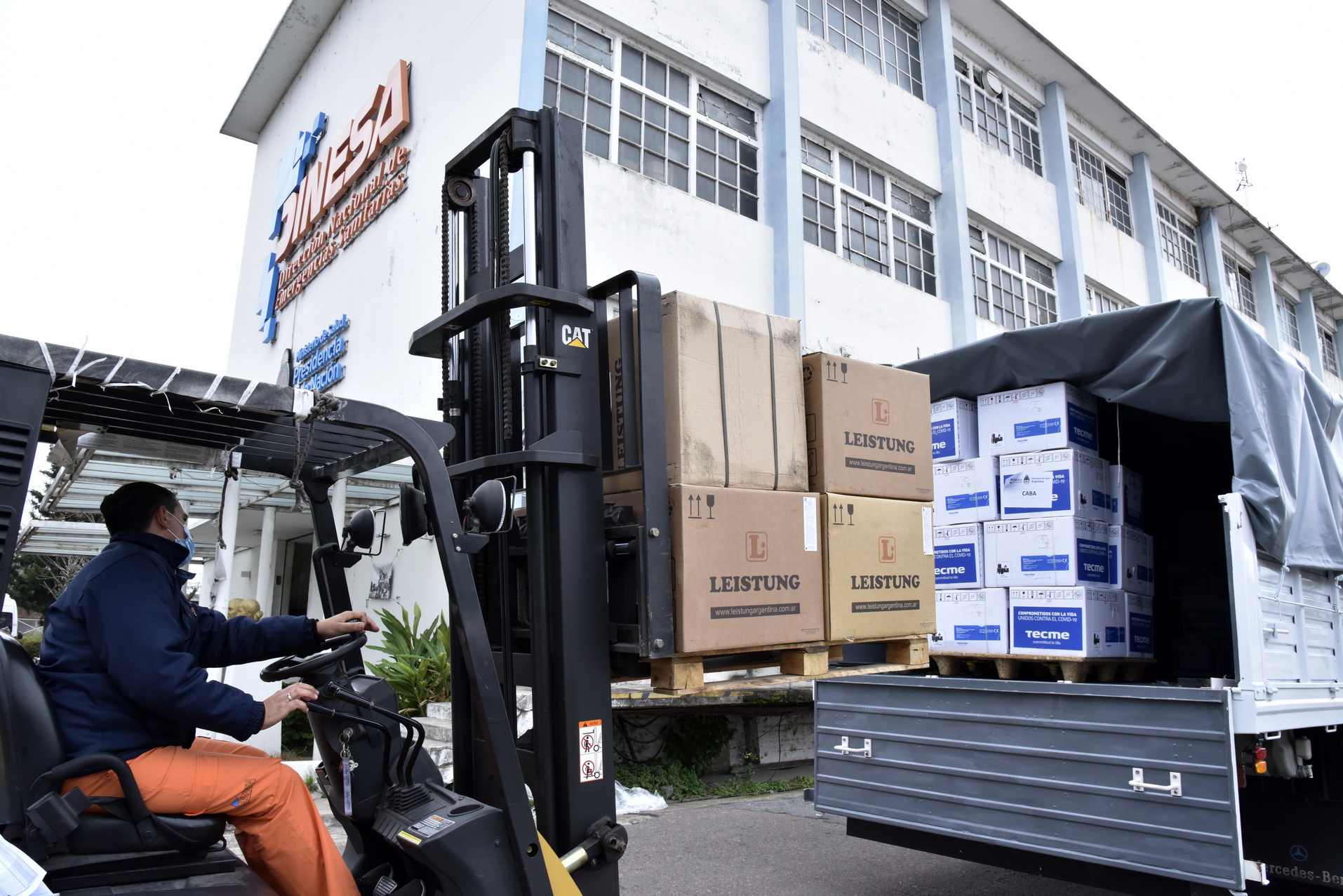 Respiradores entregados por Dinesa