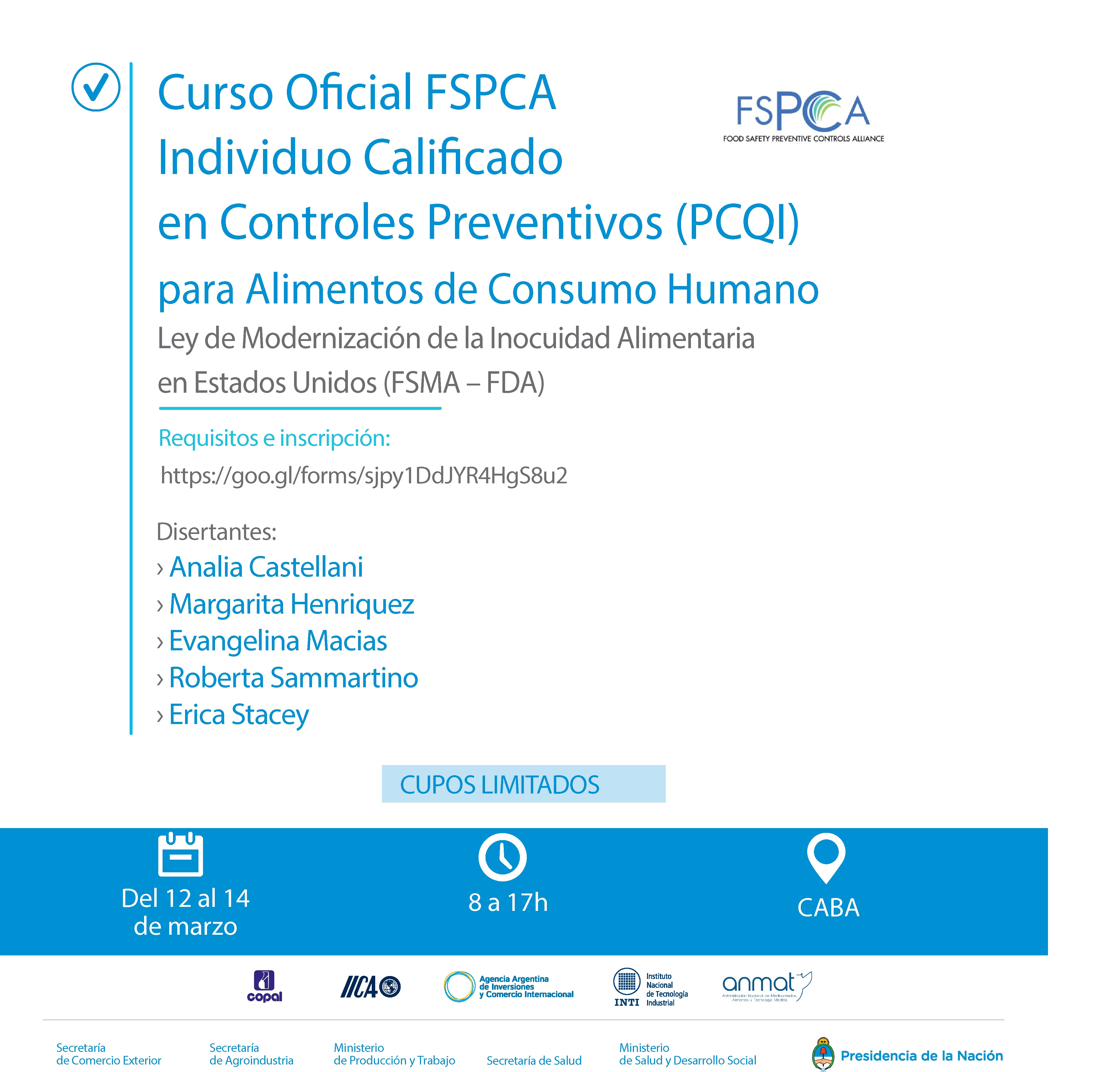 curso FSPCA flyer