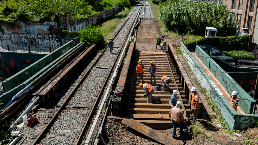 Línea Mitre. Puente Primera Junta, San Isidro. Obras en vías. Línea Mitre. Puente Primera Junta, San Isidro. Obras en vías.