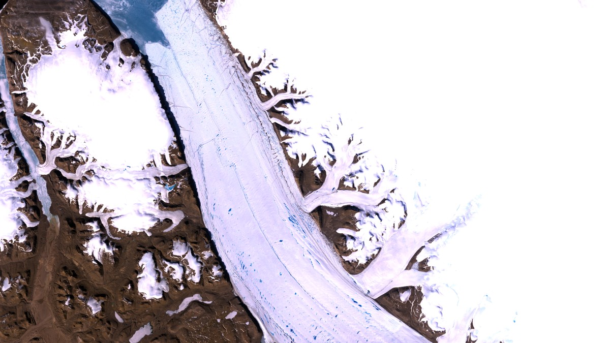 Glaciar Petermann, Groenlandia - Landsat 7 ETM+ - 9 de julio de 1999