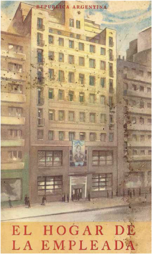El edificio de la sede central de ANMAT, originalmente inaugurado en 1949 como el Hogar de la Empleada de la Fundación Eva Perón.