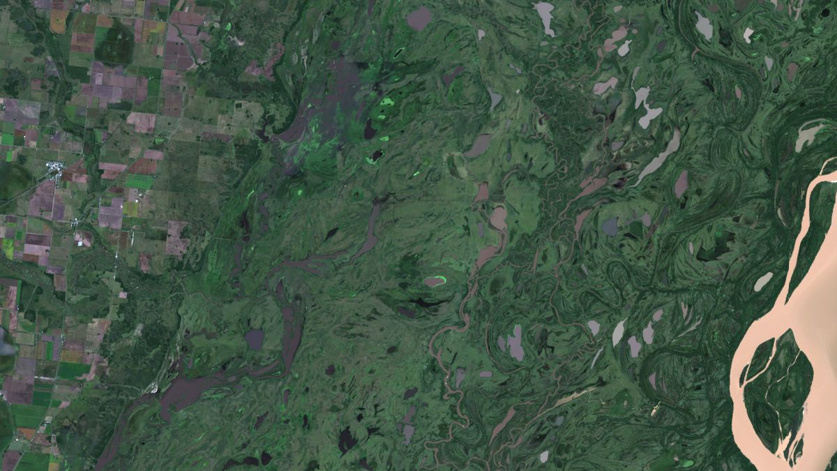 Humedal Jaaukanigás, Santa Fe- LandSat-8 OLI - 22 de Abril de 2017