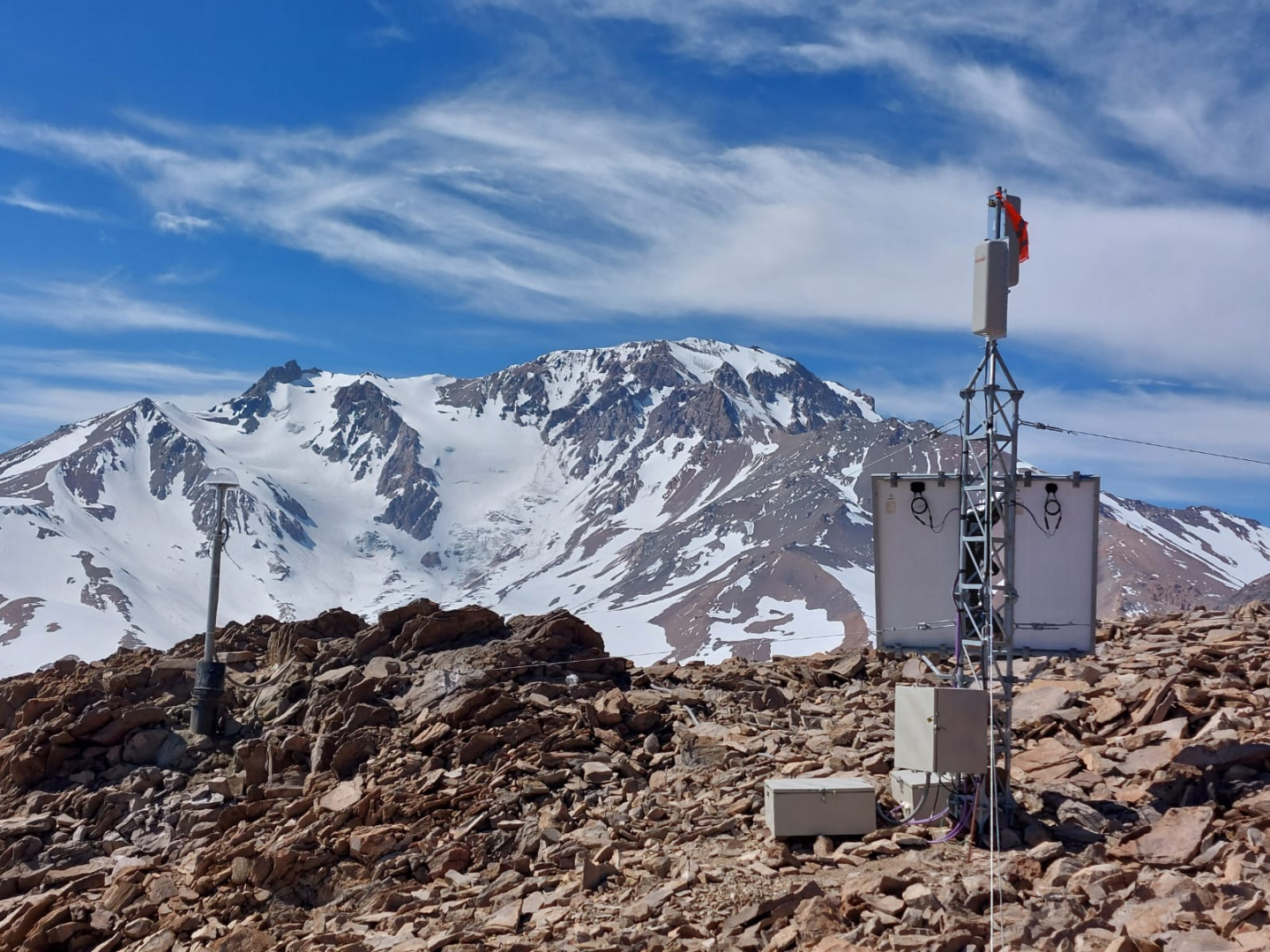 La estación multiparamétrica Ailinco (AIL), ubicada al sur del Cerro Domuyo, se encuentra emplazada a 3.456 msnm y es la estación sismológica de mayor altitud en el país. Incluye además un sensor GNSS para medir la deformación.